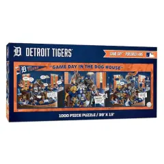 MLB Game Day in the Dog House 1,000 Piece Puzzle Detroit Tigers
