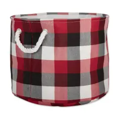 DII&reg; 15" Tri Color Round Fabric Bin Tri Color Cardinal Red