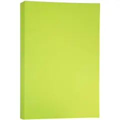 JAM Paper Brite Hue Matte 11" x 17" 24lb. Paper, 100 Sheets Ultra Lime