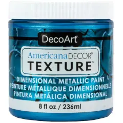 DecoArt&reg; Americana D&eacute;cor&reg; Texture&trade; Dimensional Metallic Paint Deep Turquoise