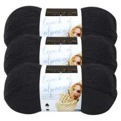 3 Pack Lion Brand&reg; Touch of Alpaca&reg; Yarn Black