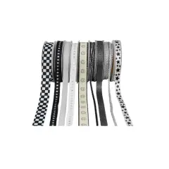 Value Pack Ribbon, 10ct. by Celebrate It&reg; Black/White