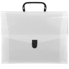 JAM Paper 12" x 9.5" Clear Portfolio Briefcase with Handle