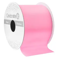 2.5" x 10yd. Satin Wired Ribbon by Celebrate It&reg; Classic Bright Pink