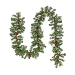 9ft. Evergreen & Cashmere Tips Garland