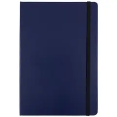 JAM Paper Large Hardcover Notebook with Elastic Band Blue
