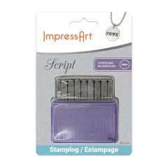 ImpressArt&reg; 3mm Basic Script Uppercase Letter Stamps Set