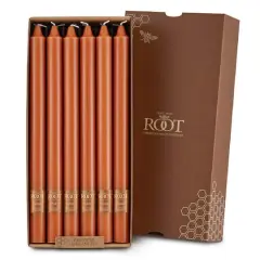 Root Candles Arista&trade; 12" Smooth Taper Candles, 12ct. Rust