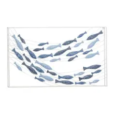 Blue Metal Coastal Wall Decor 24" x 40" x 2"