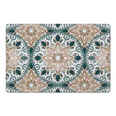 Faded Medallion Pattern Floor Mat