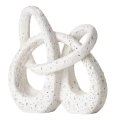 American Art Decor Moonscape Resin Table Top Knot Decor - 8" x 8.25"