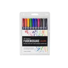 Tombow Fudenosuke Colors Hard Tip Brush Pens