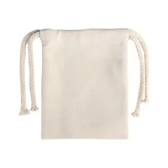 Craft Express 4ct. 4.7" x 6" Beige Drawstring Gift Bags