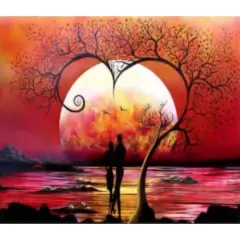 Sparkly Selections Heart Tree Diamond Painting Kit, Round Diamonds