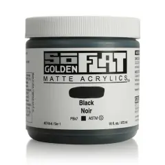 Golden&reg; SoFlat Matte Acrylic Paint, 16oz. Black