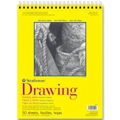 Strathmore Drawing Paper Pad, 300 Series, 50 Sheets, Spiral-Bound, 11" x 14"