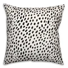 Black and White Spots 18" x 18" Throw Pillow