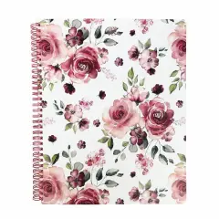Steel Mill & Co.&reg; Rose Floral Large Notebook