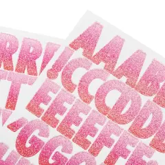 Glitter Pink Ombre Alphabet Stickers by Recollections&trade;