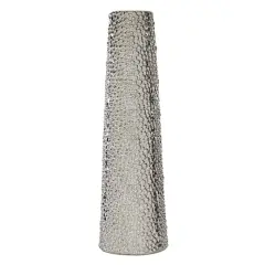 Silver Ceramic Glam Vase, 26" x 7" x 7"