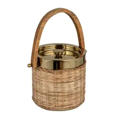 Hello Honey&reg; 3qt. Boho-Chic Rattan & Steel Ice Bucket
