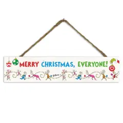 17" The Grinch Merry Christmas Hanging Sign