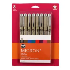 Pigma&reg; Micron&trade; 08 Fine Line 8 Color Pen Set