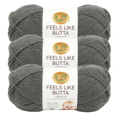 3 Pack Lion Brand&reg; Feels Like Butta&reg; Solid Yarn Charcoal