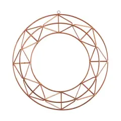16" Geometric Copper Wall D&eacute;cor