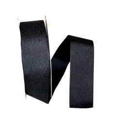 The Ribbon Roll 1.5" x 50yd. Soliterra Taffeta Solid Ribbon Black