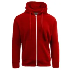 Galaxy by Harvic Boy's Fleece-Lined Zip-Up Hoodie Red