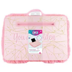 Make It Real&trade; 3C4G: Pink & Gold Deluxe Fur Lap Desk