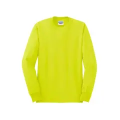 JERZEES&reg; Dri-Power&reg; 50/50 Cotton/Poly Long Sleeve T-Shirt Safety Green