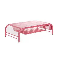 Mind Reader Metal Mesh Monitor Stand & Desk Organizer Pink
