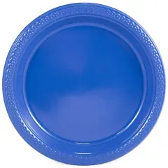 JAM Paper 7" Plastic Party Plates, 20ct. Blue