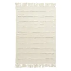 Hello Honey&reg; Cream Cotton Blend Chenille Throw with Fringe