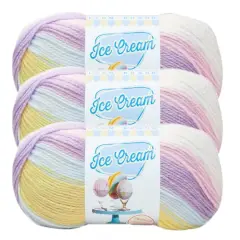 3 Pack Lion Brand&reg; Ice Cream&reg; Yarn Cotton Candy