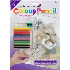 Royal & Langnickel&reg; Cougar Colour Pencil&trade; by Number Kit
