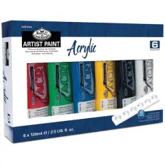 Royal & Langnickel&reg; 6 Color Artist Paint Multi-Pack Set, 120mL Tubes