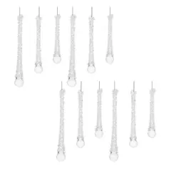 Clear Beaded Glass Icicle Drop Ornaments Set