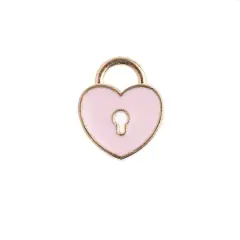 John Bead Sweet & Petite Heart Locket Charms, 10ct. Pink