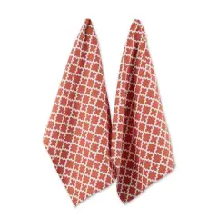 DII&reg; Lattice Dishtowels, 2ct. Spice
