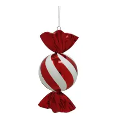13" Red & White Glitter Jumbo Peppermint Candy Twist Ornament by Ashland&reg;