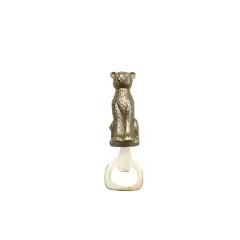 Hello Honey&reg; Gold Antique-Style Cheetah Bottle Opener