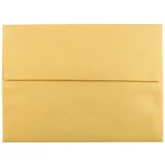 JAM Paper 4.75" x 6.5" Metallic Invitation Envelopes, 25ct. Gold Stardream