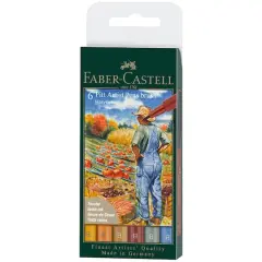 Faber-Castell&reg; PITT&reg; 6 Color Artist Brush Pen Set Harvest