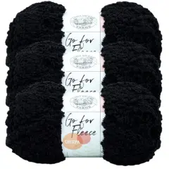3 Pack Lion Brand&reg; Go For Fleece Sherpa Yarn Black