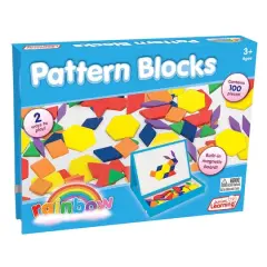 Junior Learning&reg; Magnetic Rainbow Pattern Blocks, 100ct.