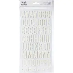 Simple Stories Color Vibe Foam Alpha Stickers White