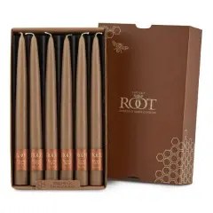 Root Candles 9" Unscented Taper Candles, 12ct. Taupe